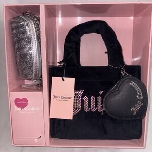 Juicy Couture Big Spender 3 Piece Gift Box Set Liquorice Velour NWT